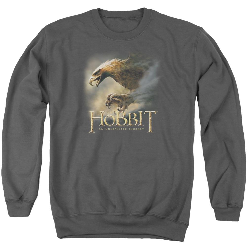 The Hobbit Great Eagle Men's Crewneck 50 50 Poly Long-Sleeve T-Shirt