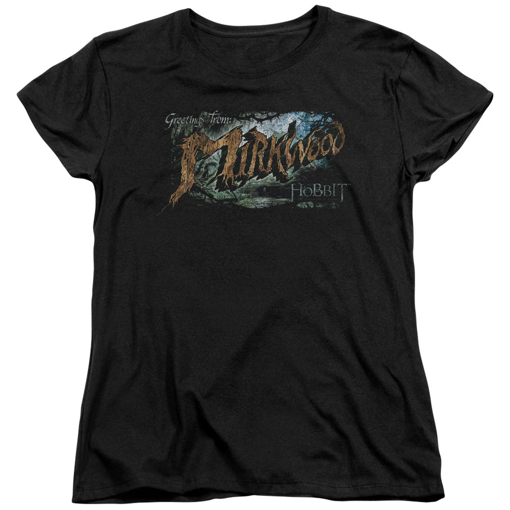 The Hobbit Greetings From Mirkwood Women's 18/1 Cotton Short-Sleeve T-Shirt