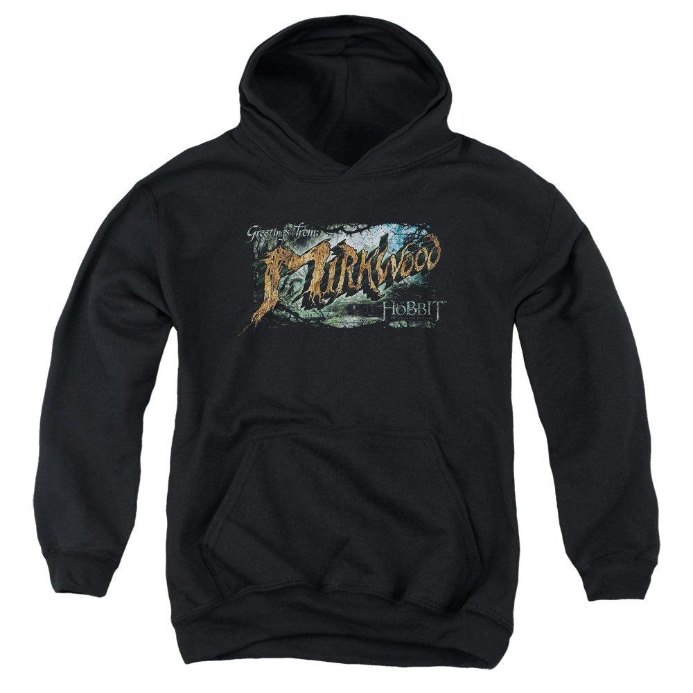 The Hobbit Greetings From Mirkwood Youth Cotton Poly Pull-Over Hoodie
