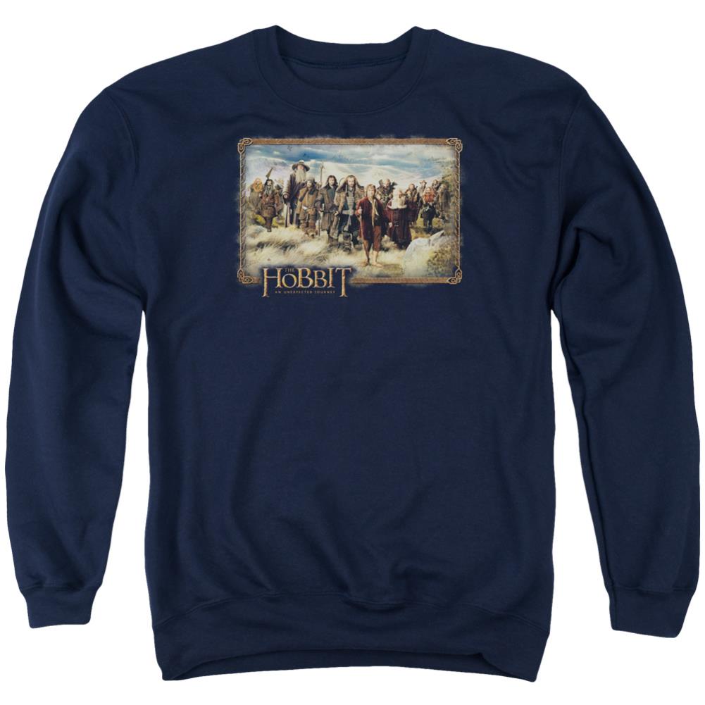 The Hobbit Hobbit & Company Men's Crewneck 50 50 Poly Long-Sleeve T-Shirt