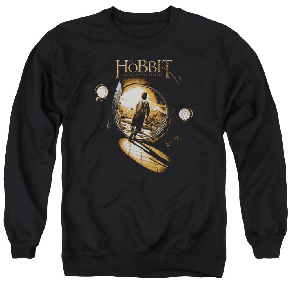 The Hobbit Hobbit Hole Men's Crewneck 50 50 Poly Long-Sleeve T-Shirt