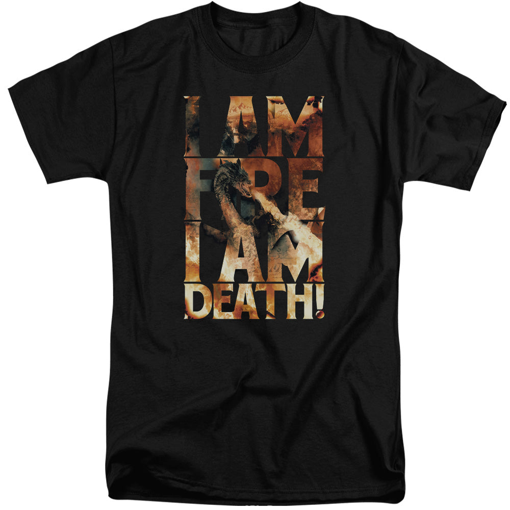 The Hobbit I Am Fire Men's 18/1 Tall Cotton Short-Sleeve T-Shirt
