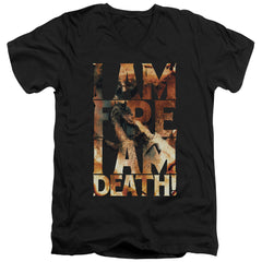 The Hobbit I Am Fire Men's 30/1 Cotton Slim V-Neck T-Shirt