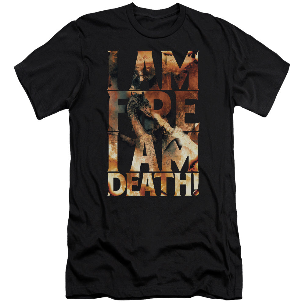 The Hobbit I Am Fire Men's Ultra-Soft 30/1 Cotton Slim Short-Sleeve T-Shirt