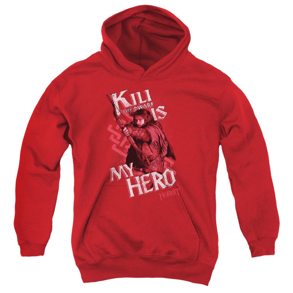 The Hobbit Kili Is My Hero Youth Cotton Poly Pull-Over Hoodie