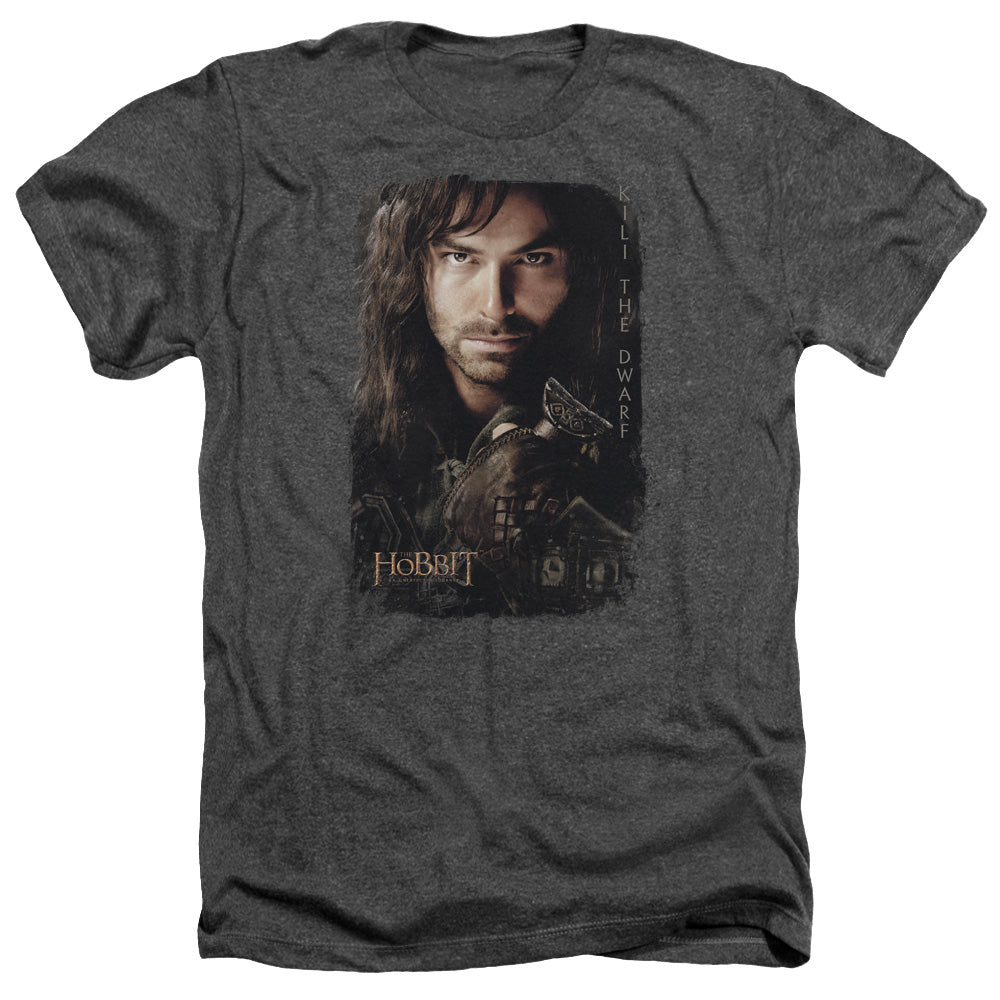 The Hobbit Kili Poster Men's 30/1 Heather 60 40 Poly Short-Sleeve T-Shirt