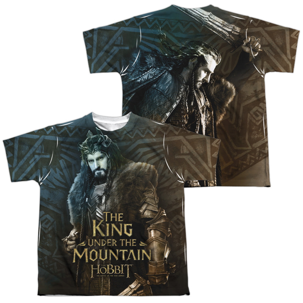 The Hobbit King (Front/Back Print) Youth Regular Fit Poly Short-Sleeve T-Shirt