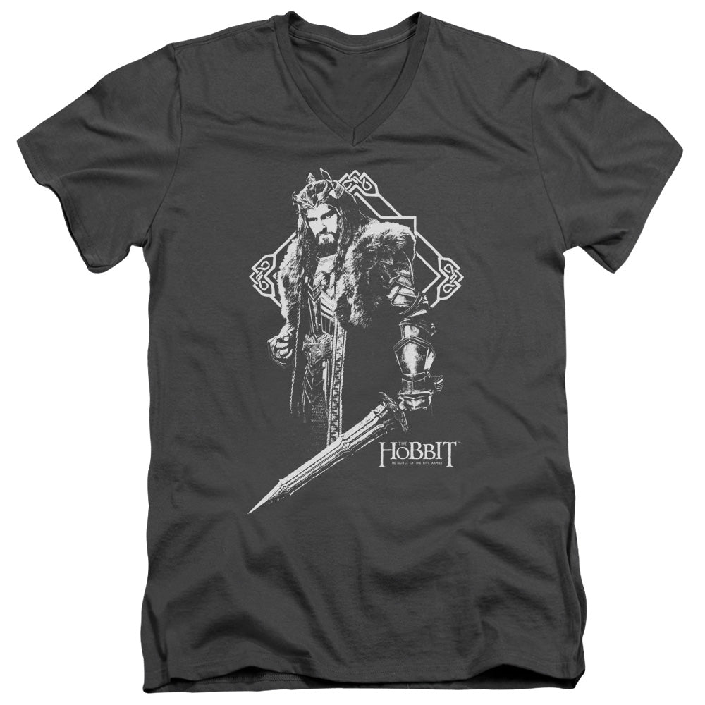 The Hobbit King Thorin Men's 30/1 Cotton Slim V-Neck T-Shirt