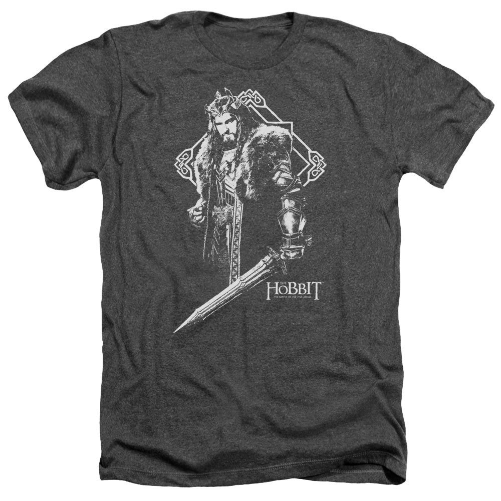 The Hobbit King Thorin Men's 30/1 Heather 60 40 Poly Short-Sleeve T-Shirt