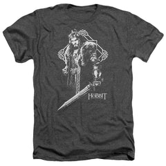 The Hobbit King Thorin Men's 30/1 Heather 60 40 Poly Short-Sleeve T-Shirt