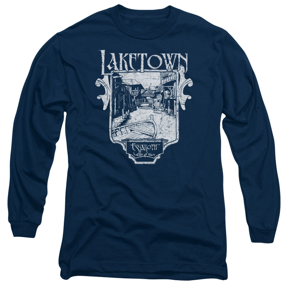 The Hobbit Laketown Simple Men's 18/1 Cotton Long-Sleeve T-Shirt