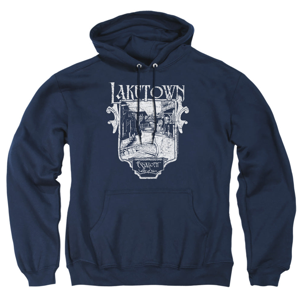 The Hobbit Laketown Simple Men's Pull-Over 75 25 Poly Hoodie