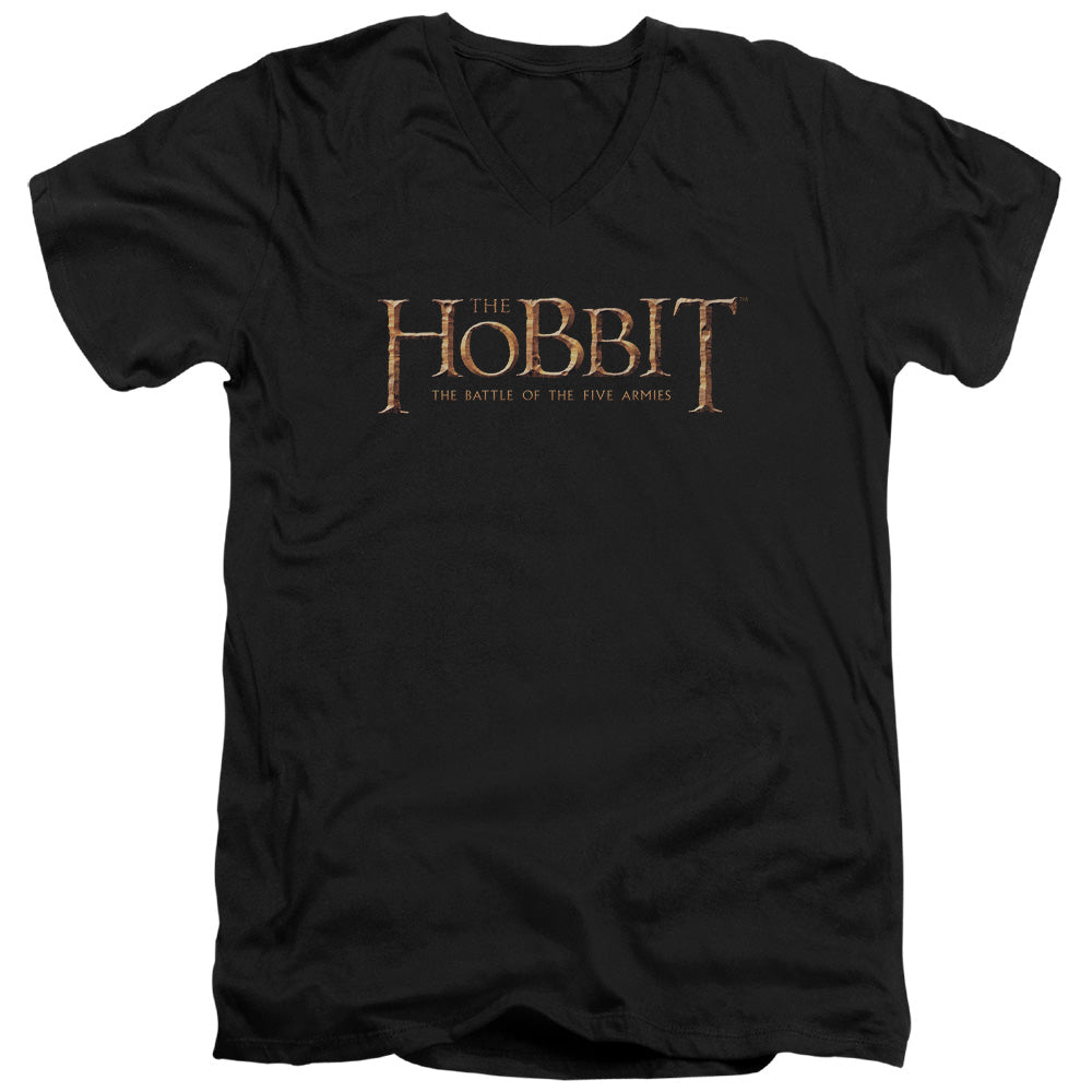 The Hobbit Logo Men's 30/1 Cotton Slim V-Neck T-Shirt