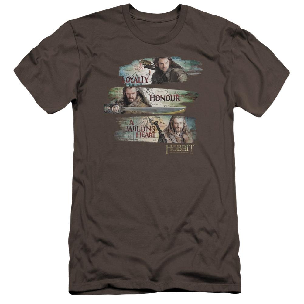 The Hobbit Loyalty And Honour Men's Ultra-Soft 30/1 Cotton Slim Short-Sleeve T-Shirt