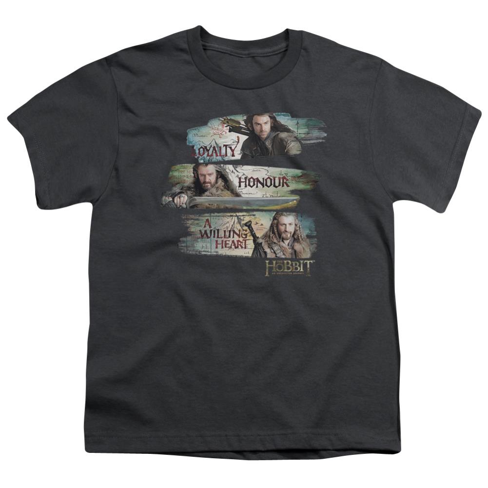 The Hobbit Loyalty And Honour Youth 18/1 100% Cotton Short-Sleeve T-Shirt