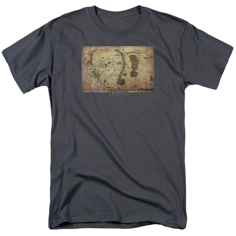 The Hobbit Middle Earth Map Men's 18/1 Cotton Short-Sleeve T-Shirt