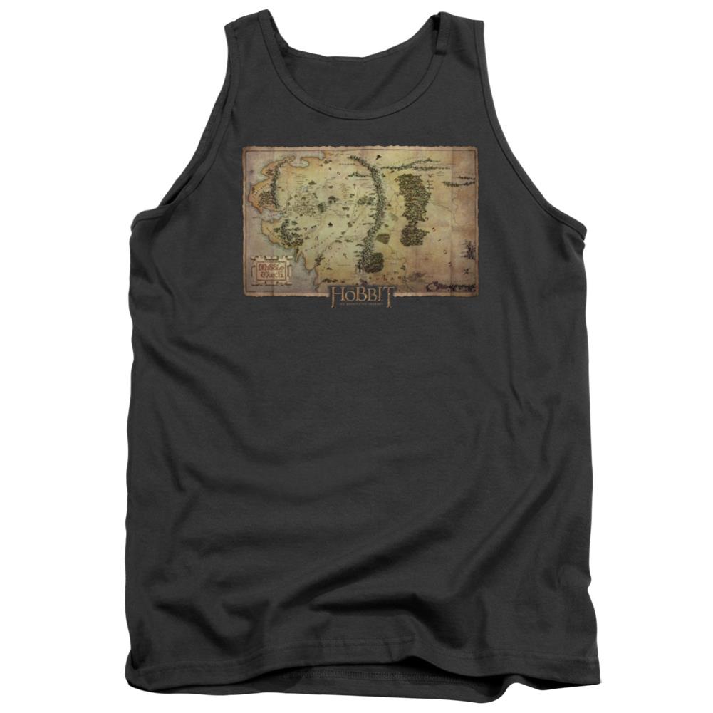 The Hobbit Middle Earth Map Men's 18/1 Cotton Tank Top