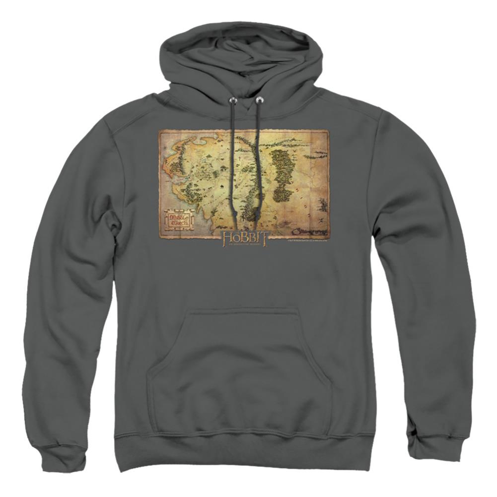 The Hobbit Middle Earth Map Men's Pull-Over 75 25 Poly Hoodie