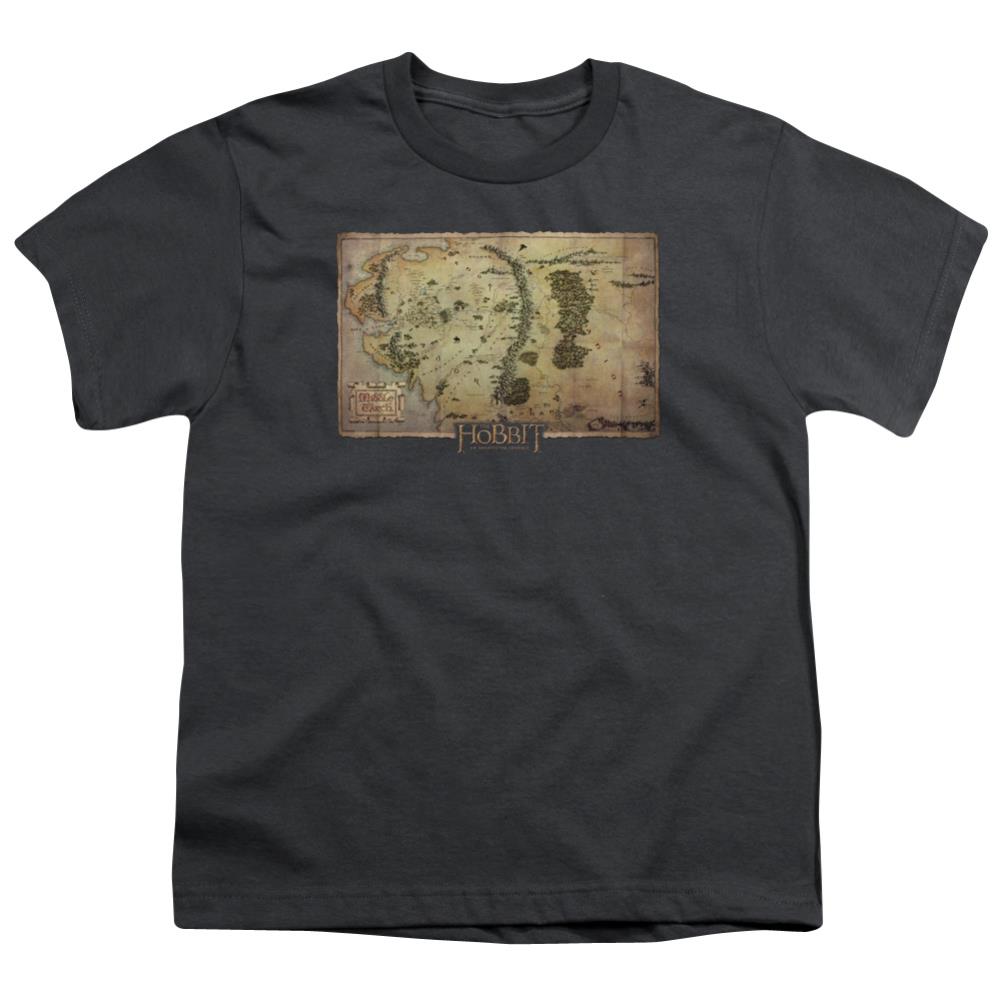 The Hobbit Middle Earth Map Youth 18/1 100% Cotton Short-Sleeve T-Shirt