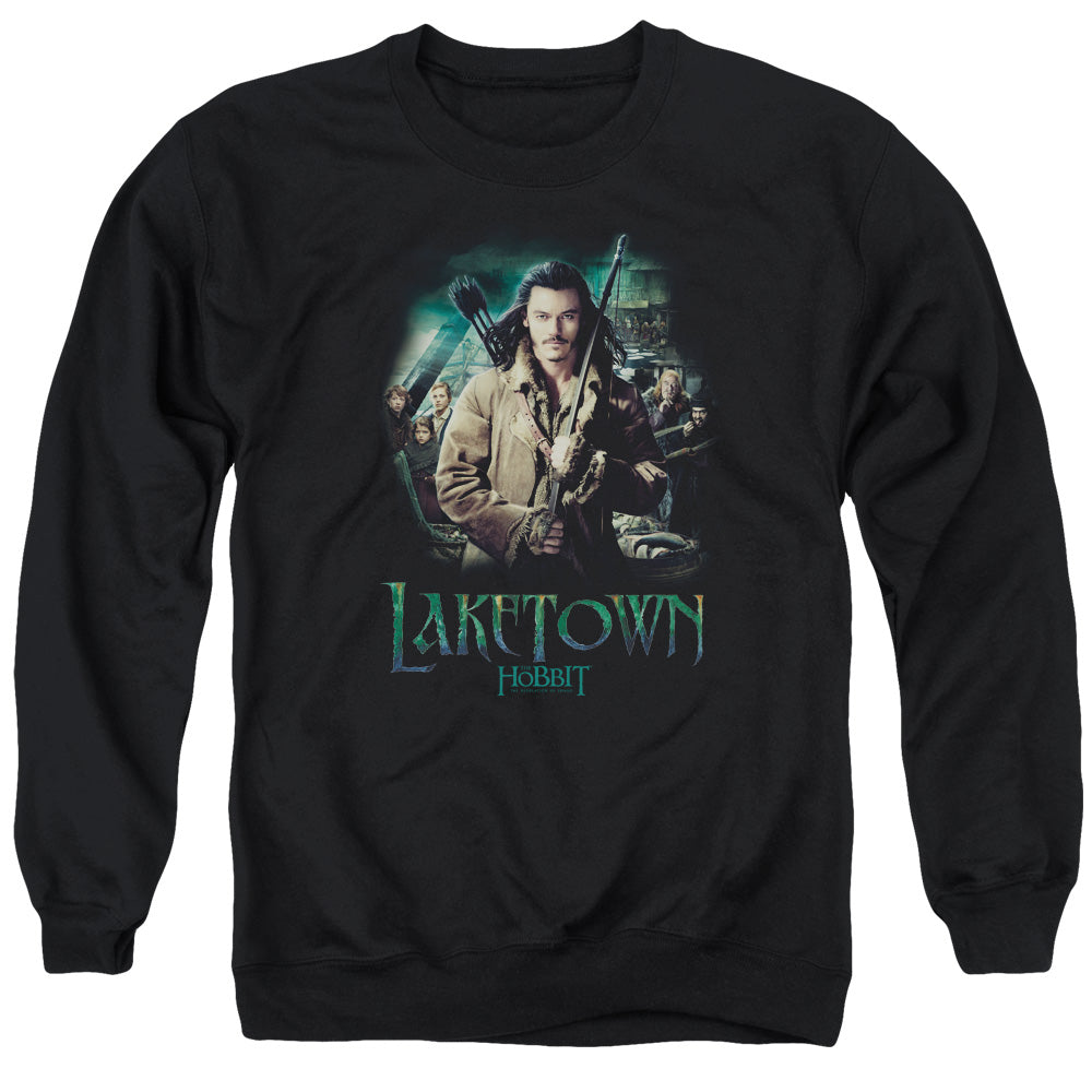 The Hobbit Protector Men's Crewneck 50 50 Poly Long-Sleeve T-Shirt