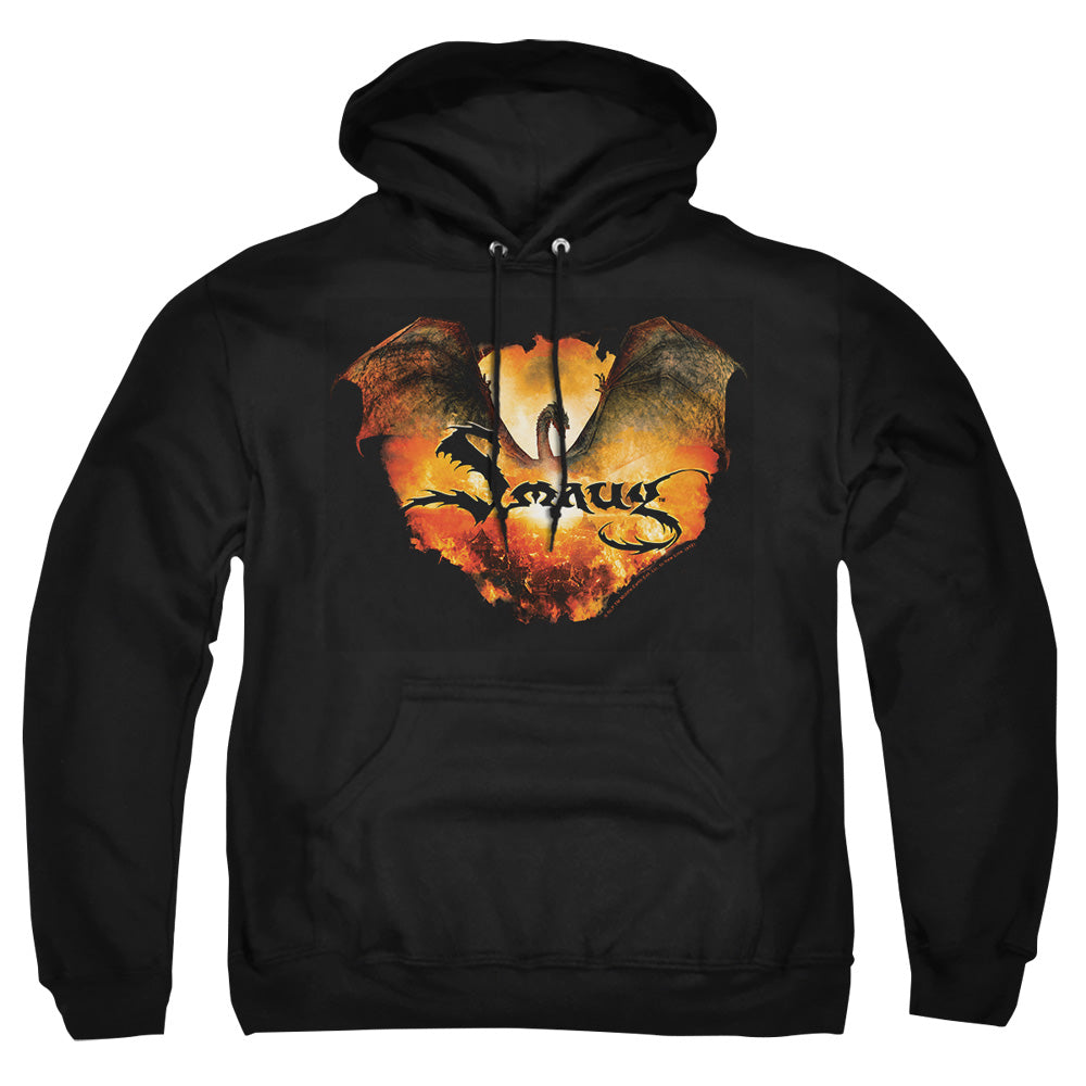 The Hobbit Reign In Flame Men's Pull-Over 75 25 Poly Hoodie