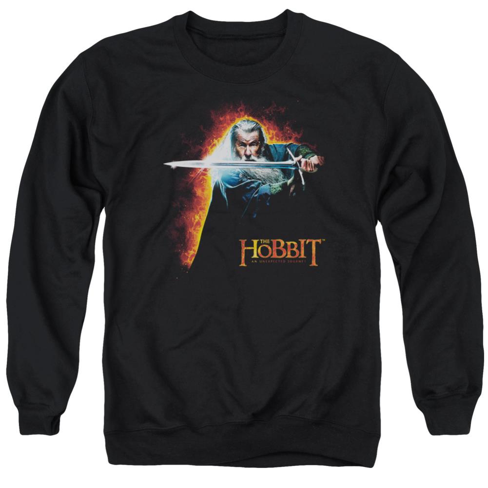 The Hobbit Secret Fire Men's Crewneck 50 50 Poly Long-Sleeve T-Shirt