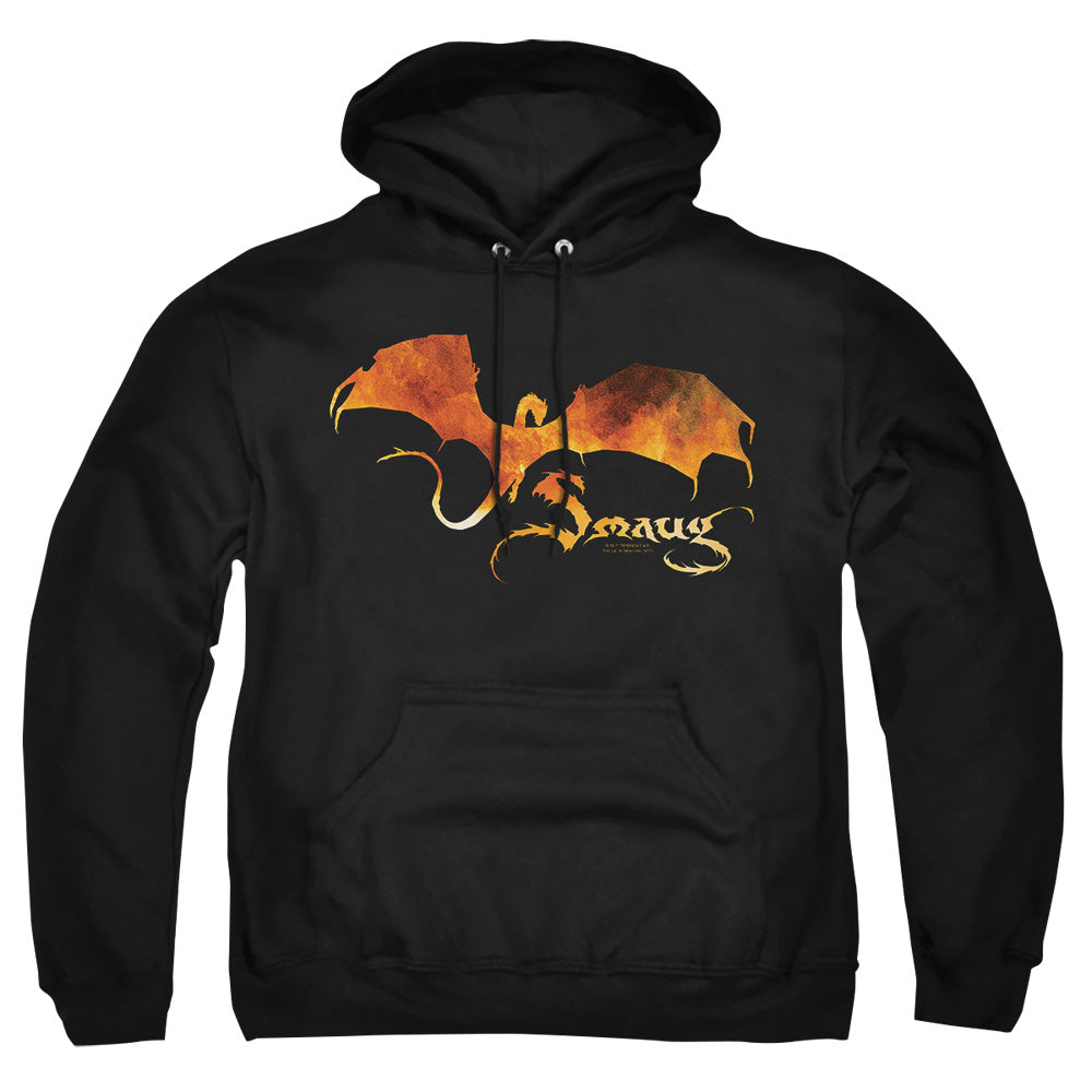 The Hobbit Smaug On Fire Men's Pull-Over 75 25 Poly Hoodie