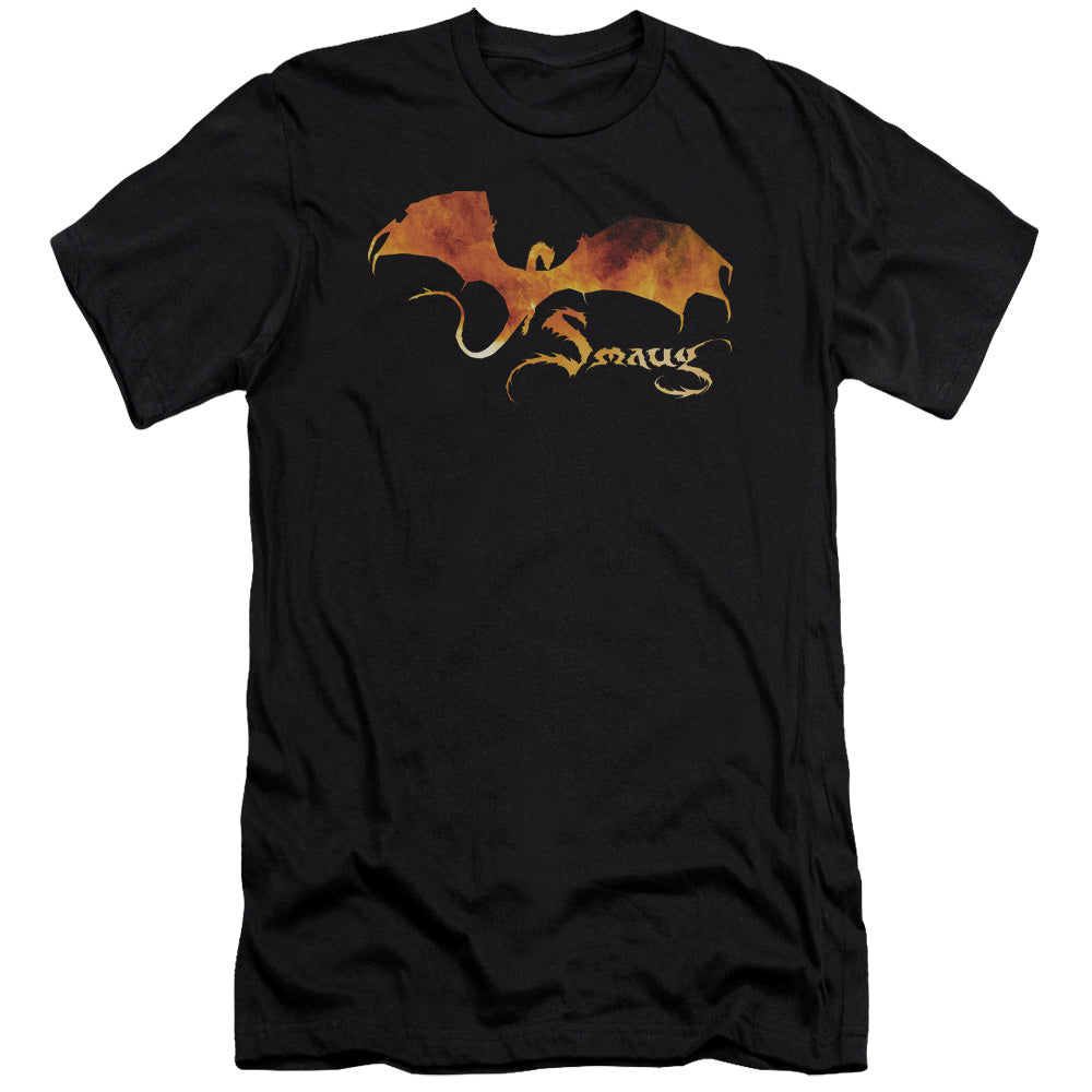 The Hobbit Smaug On Fire Men's Ultra-Soft 30/1 Cotton Slim Short-Sleeve T-Shirt