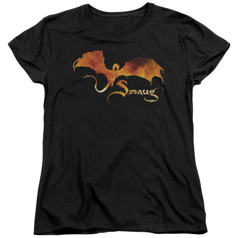 The Hobbit Smaug On Fire Women's 18/1 Cotton Short-Sleeve T-Shirt