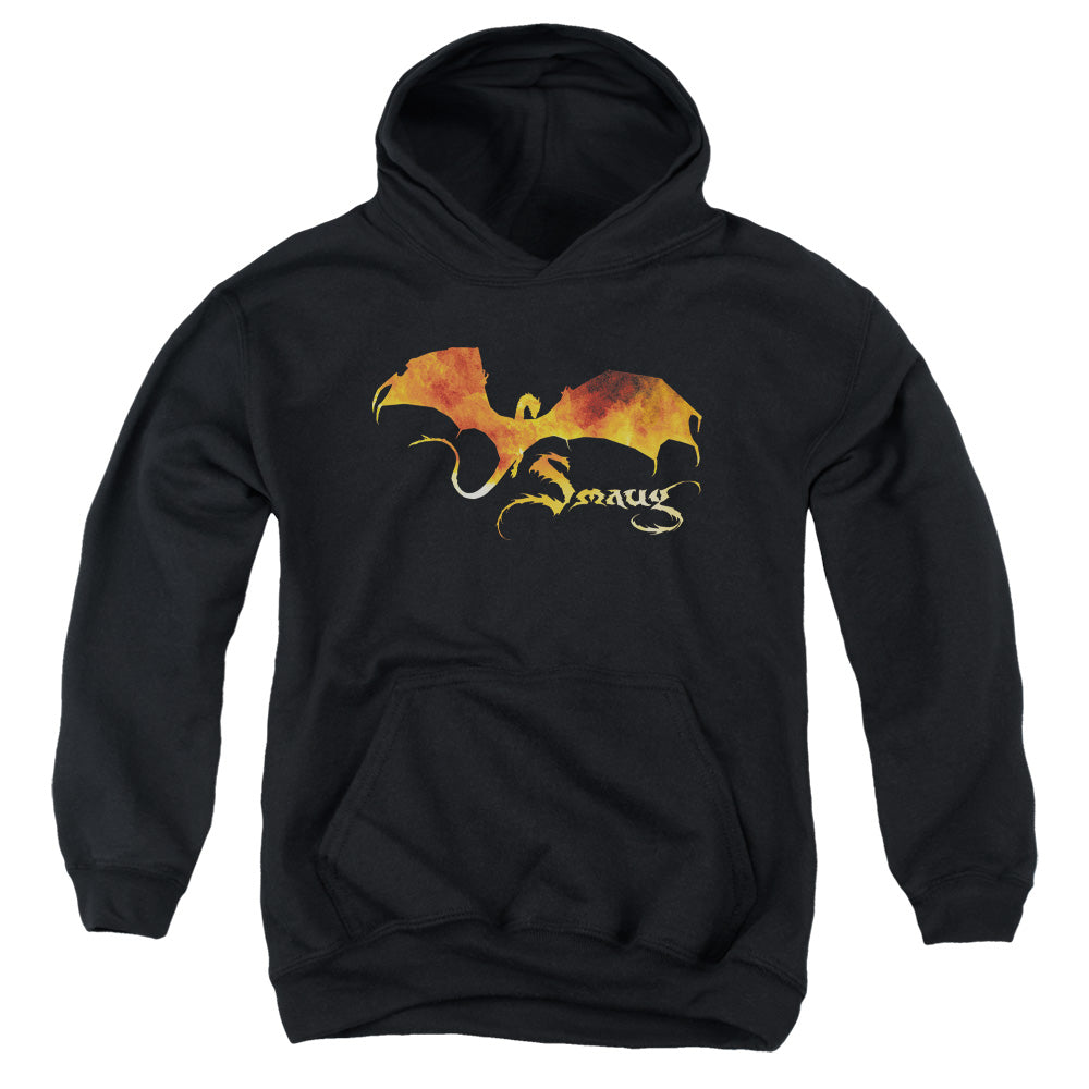 The Hobbit Smaug On Fire Youth Cotton Poly Pull-Over Hoodie