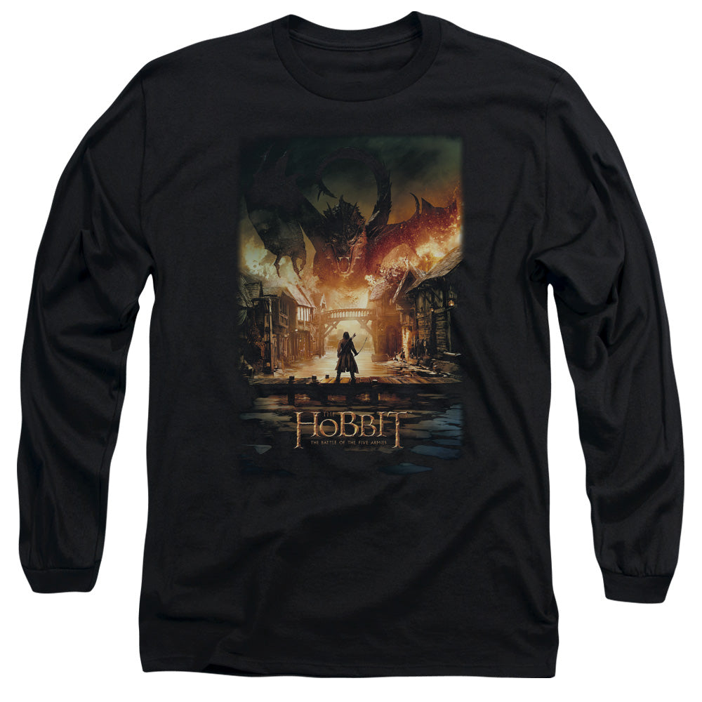 The Hobbit Smaug Poster Men's 18/1 Cotton Long-Sleeve T-Shirt
