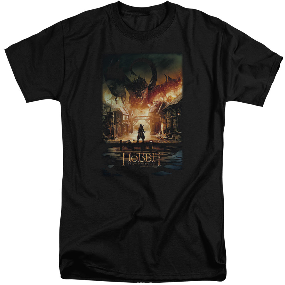 The Hobbit Smaug Poster Men's 18/1 Tall Cotton Short-Sleeve T-Shirt
