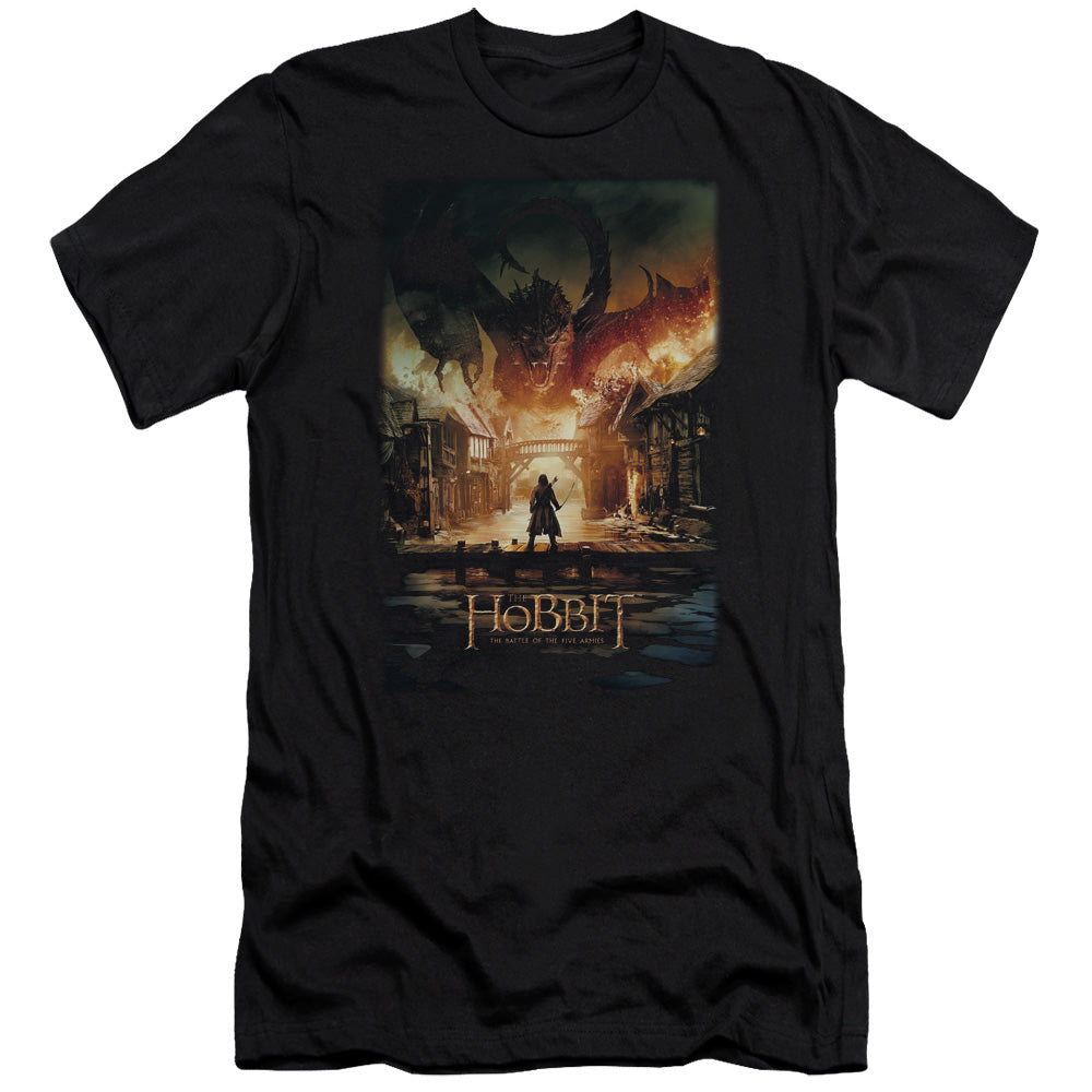 The Hobbit Smaug Poster Men's Ultra-Soft 30/1 Cotton Slim Short-Sleeve T-Shirt
