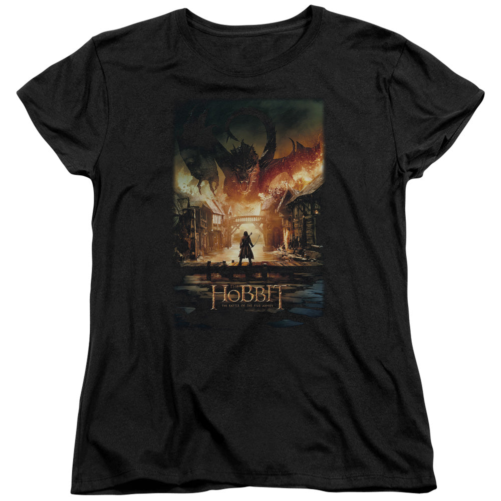 The Hobbit Smaug Poster Women's 18/1 Cotton Short-Sleeve T-Shirt