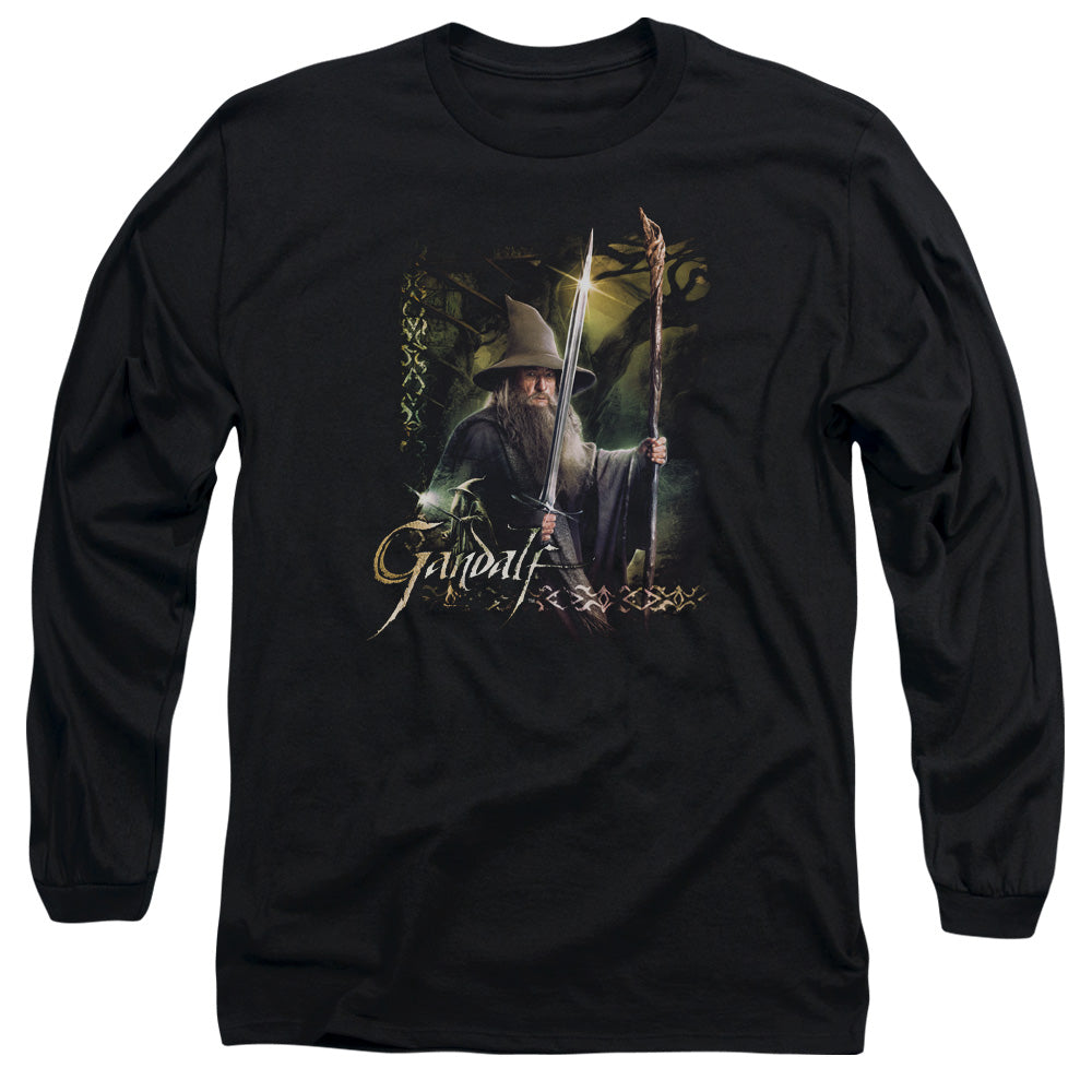 The Hobbit Sword And Staff Men's 18/1 Cotton Long-Sleeve T-Shirt