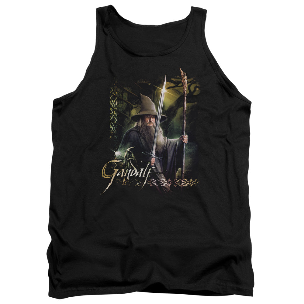 The Hobbit Sword And Staff Men's 18/1 Cotton Tank Top
