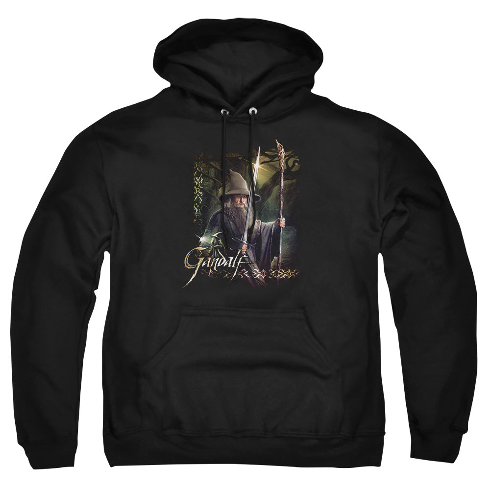 The Hobbit Sword And Staff Men's Pull-Over 75 25 Poly Hoodie