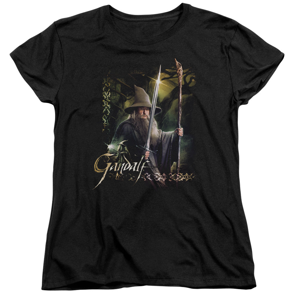 The Hobbit Sword And Staff Women's 18/1 Cotton Short-Sleeve T-Shirt