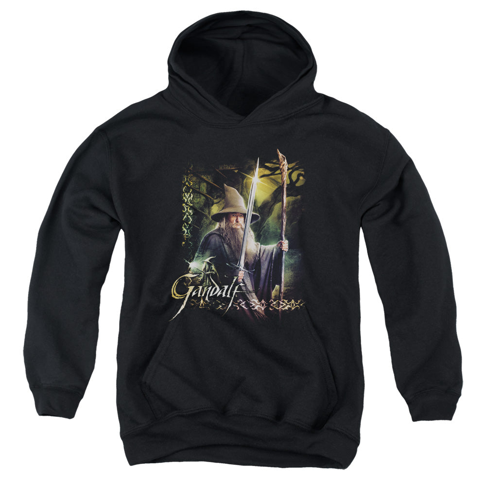 The Hobbit Sword And Staff Youth Cotton Poly Pull-Over Hoodie