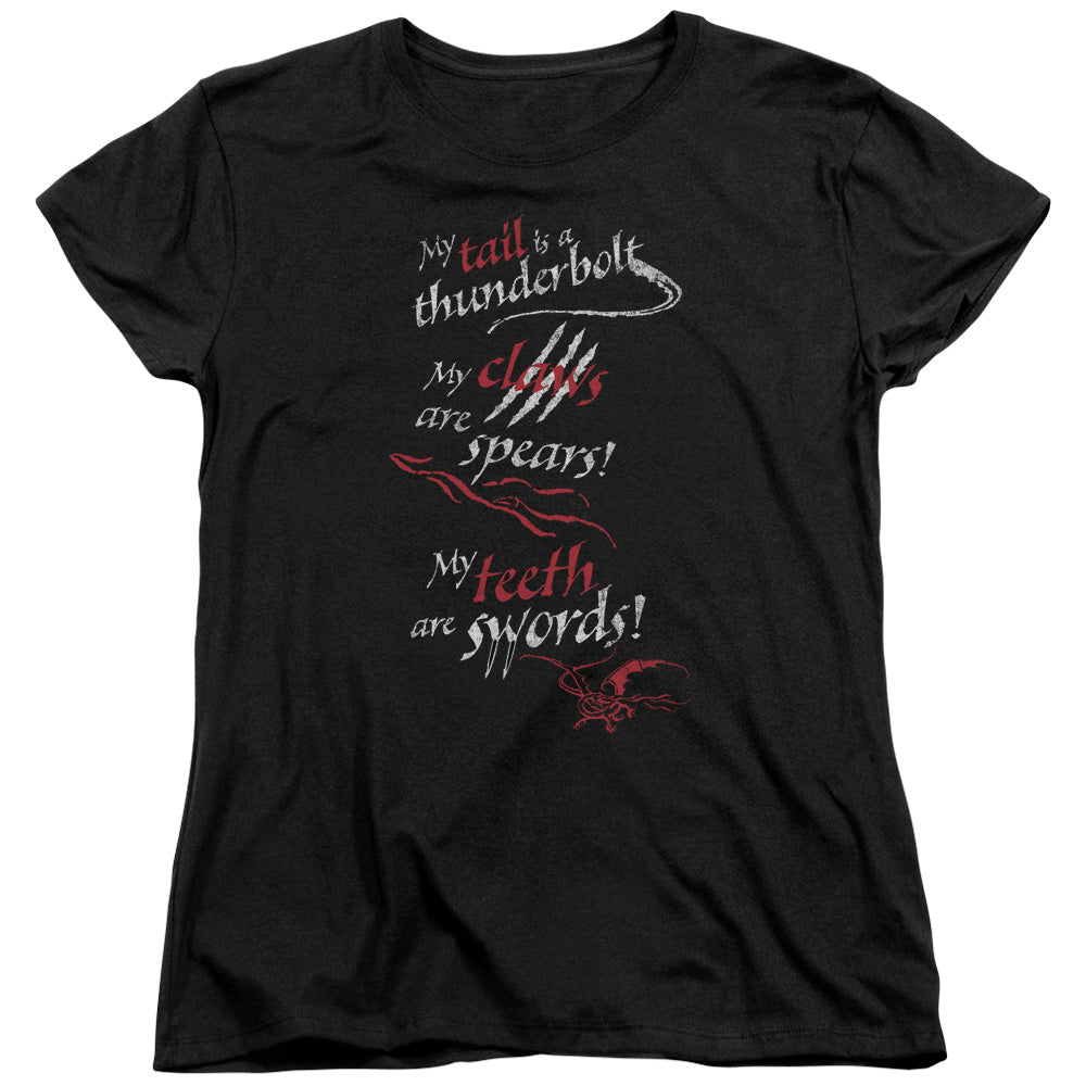 The Hobbit Tail Claws Teeth Women's 18/1 Cotton Short-Sleeve T-Shirt