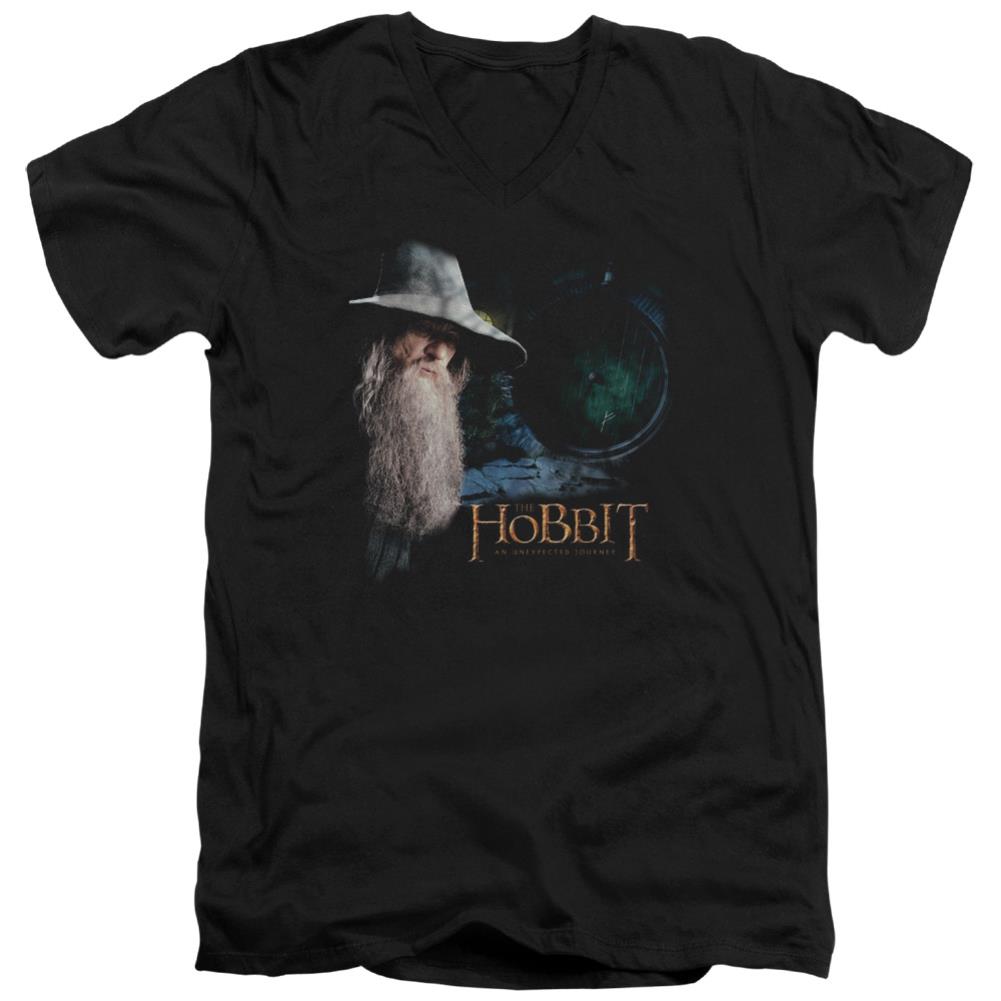 The Hobbit The Door Men's 30/1 Cotton Slim V-Neck T-Shirt