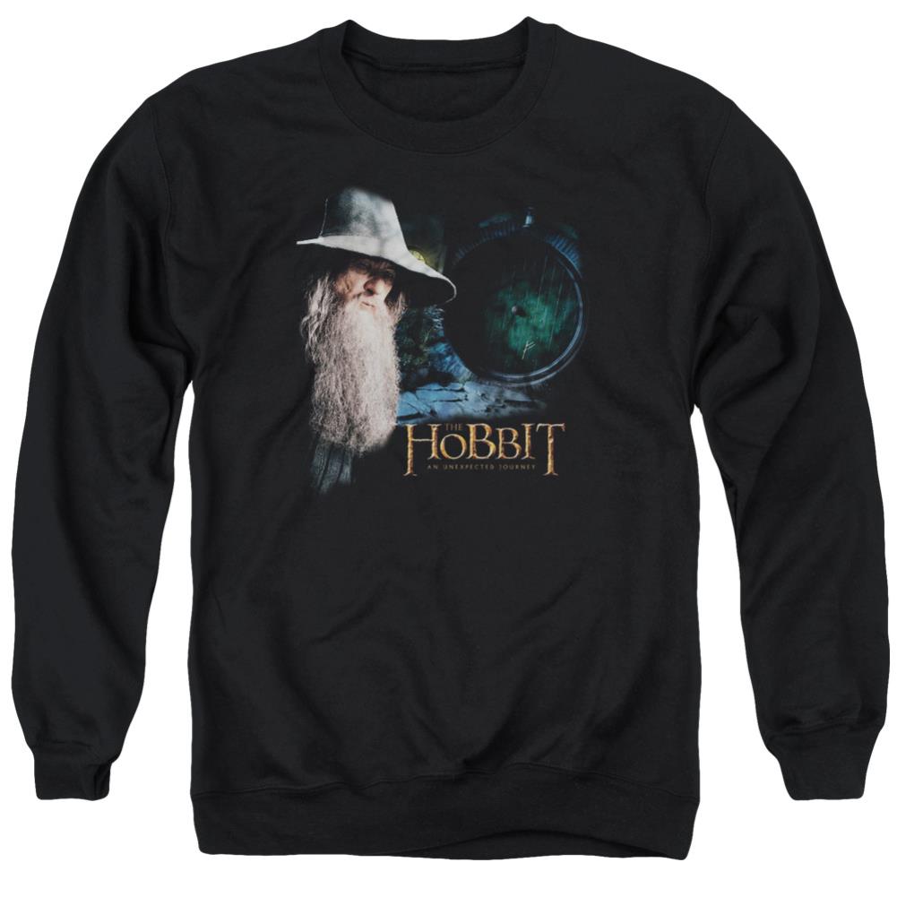 The Hobbit The Door Men's Crewneck 50 50 Poly Long-Sleeve T-Shirt
