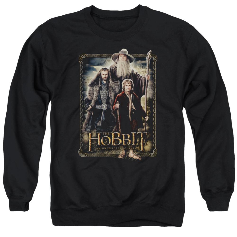 The Hobbit The Three Men's Crewneck 50 50 Poly Long-Sleeve T-Shirt