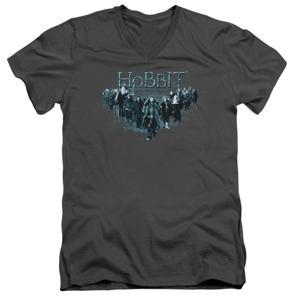 The Hobbit Thorin And Company Men's 30/1 Cotton Slim V-Neck T-Shirt
