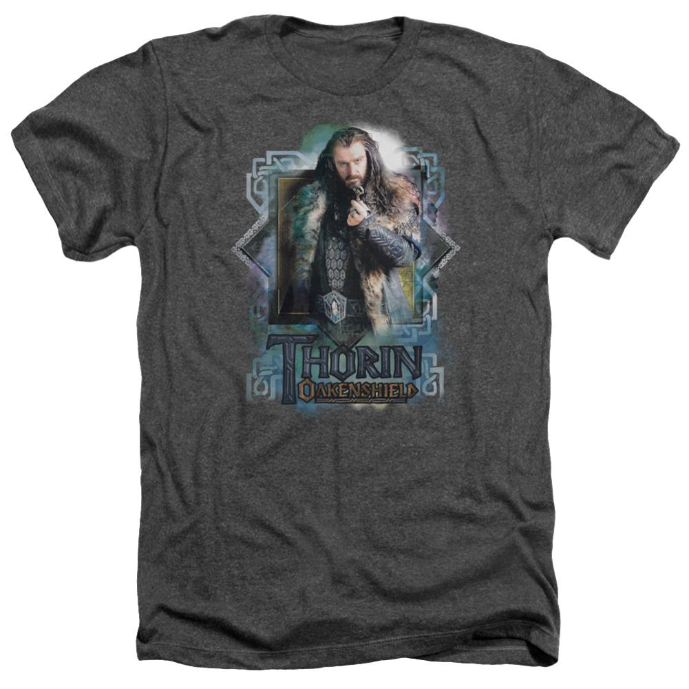 The Hobbit Thorin Oakenshield Men's 30/1 Heather 60 40 Poly Short-Sleeve T-Shirt