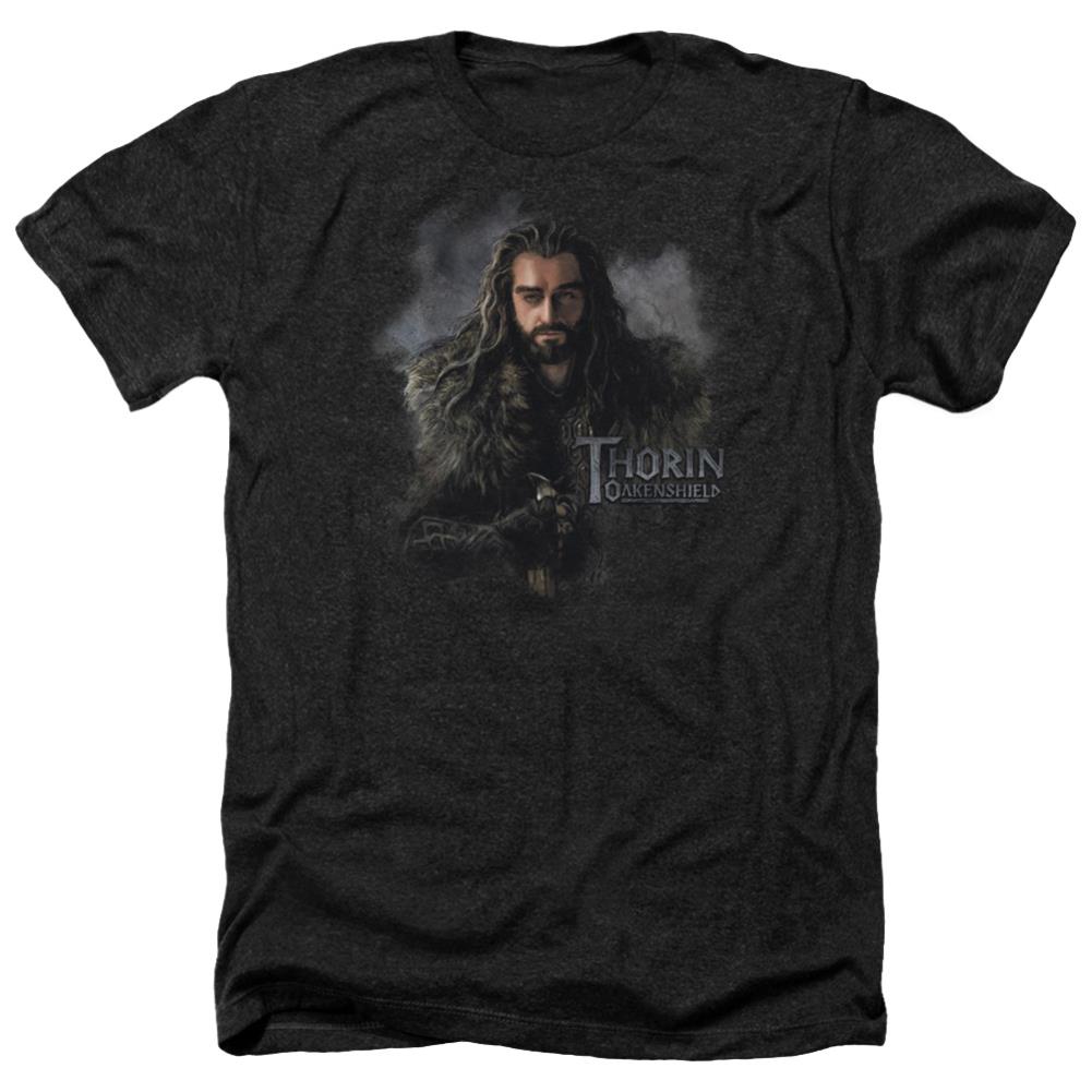 The Hobbit Thorin Oakenshield Men's 30/1 Heather 60 40 Poly Short-Sleeve T-Shirt