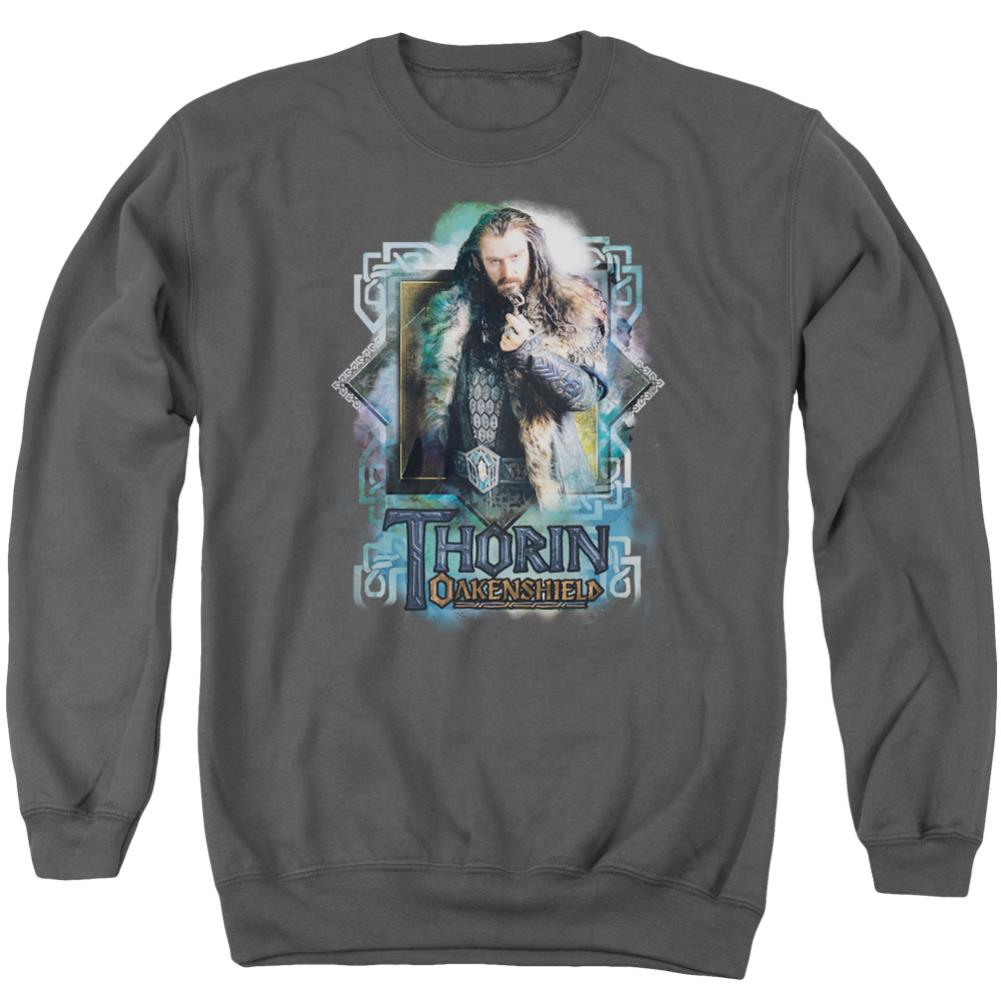 The Hobbit Thorin Oakenshield Men's Crewneck 50 50 Poly Long-Sleeve T-Shirt