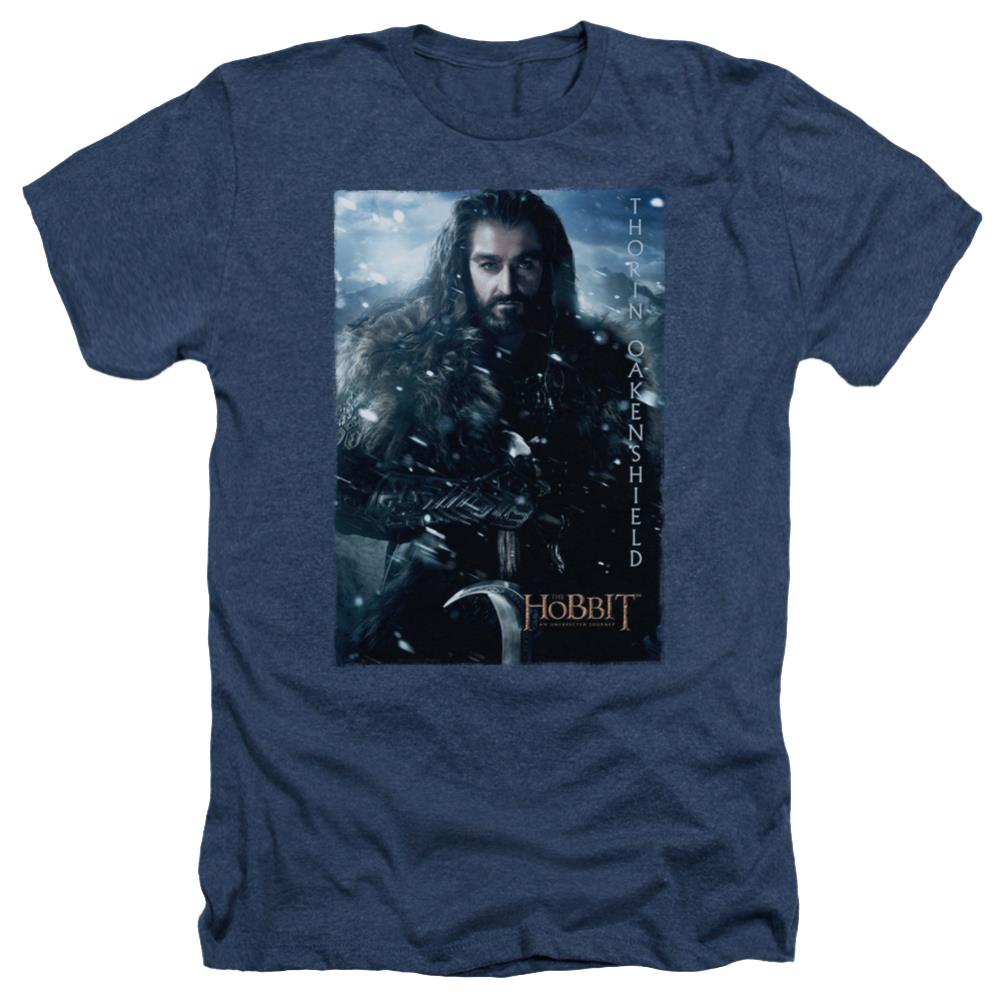 The Hobbit Thorin Poster Men's 30/1 Heather 60 40 Poly Short-Sleeve T-Shirt