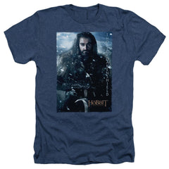 The Hobbit Thorin Poster Men's 30/1 Heather 60 40 Poly Short-Sleeve T-Shirt