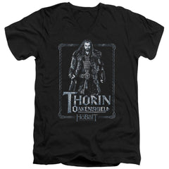 The Hobbit Thorin Stare Men's 30/1 Cotton Slim V-Neck T-Shirt